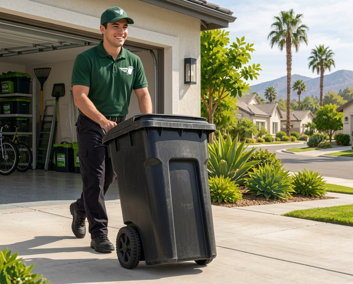 Wheels Up team member we pick up bins